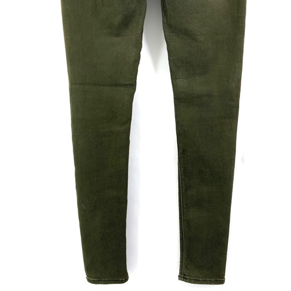 ♻️DONATED♻️ JUST BLACK Jeans Olive Army Green Skinny Jeans Size 2 C7 - Picture 6 of 7